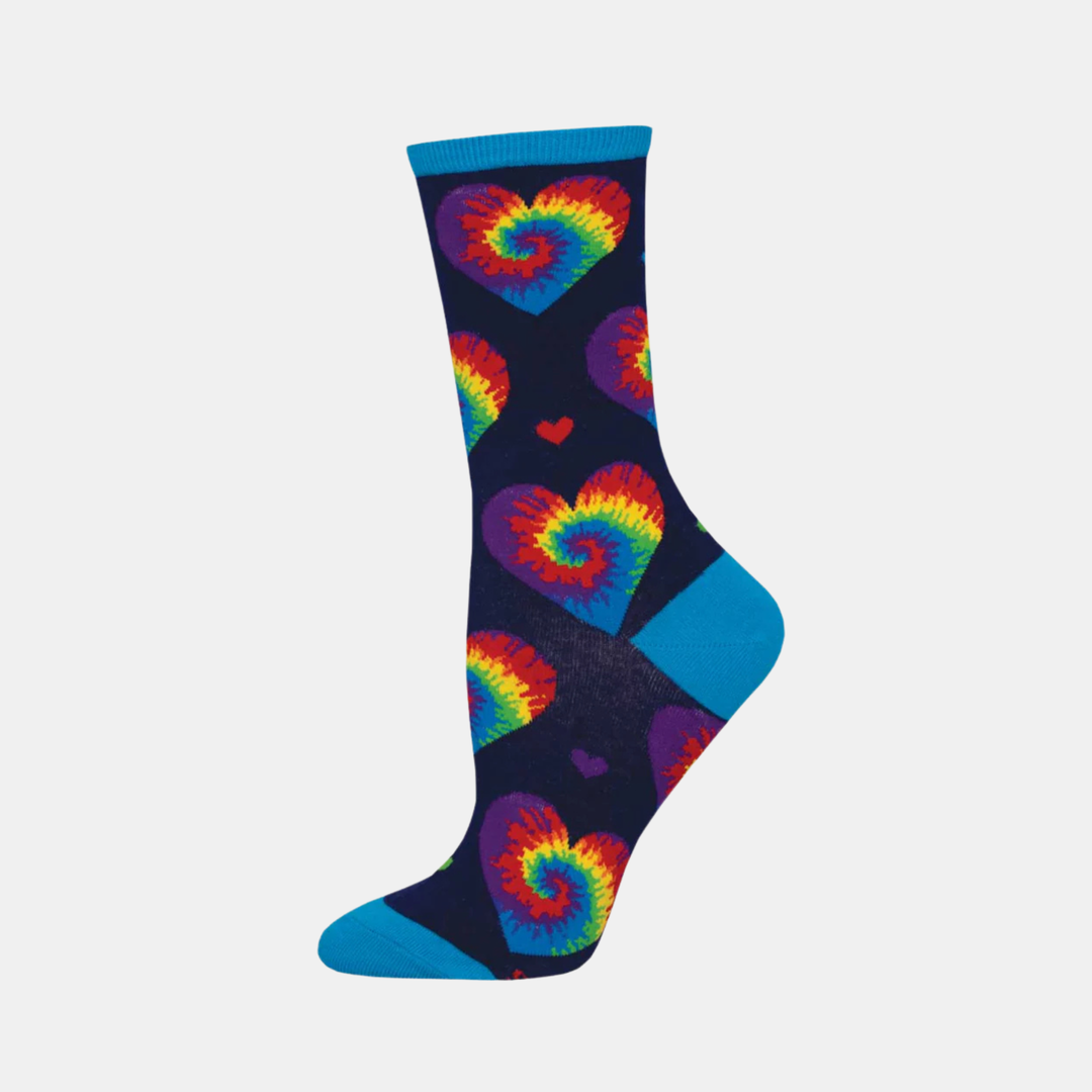 Socksmith | Women's Socks I Heart Tie-Dye - Navy | Shut the Front Door