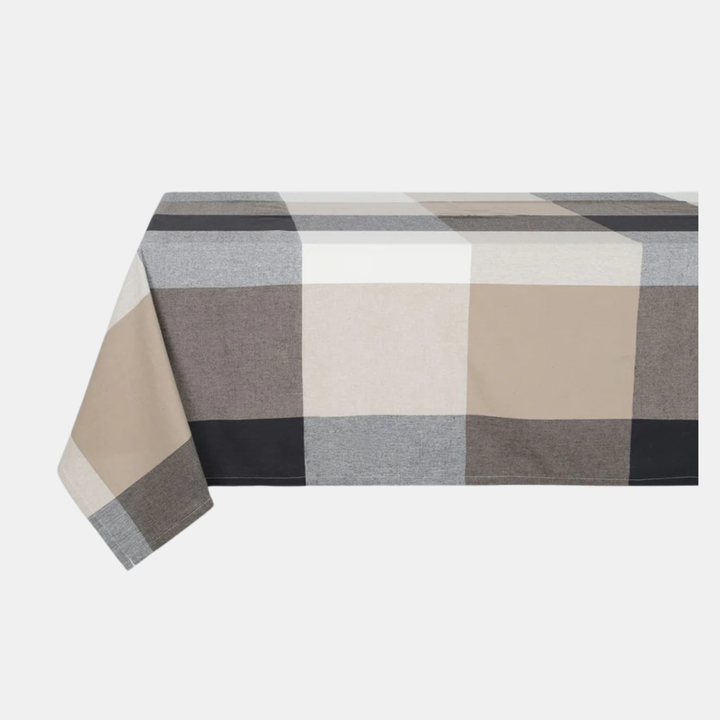 Raine & Humble | Giant Check Tablecloth - Black | Shut the Front Door