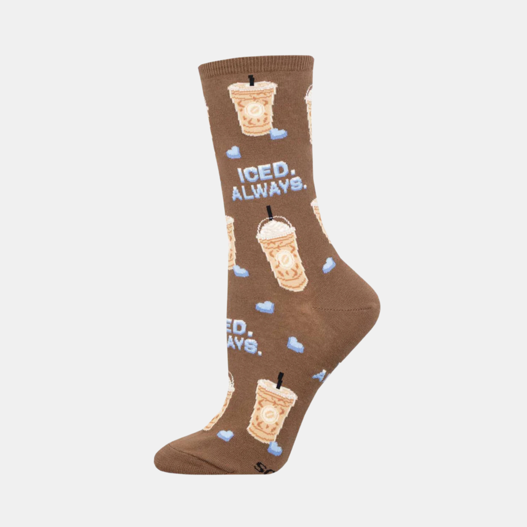 Socksmith | Women's Socks Iced Always - Brown | Shut the Front Door