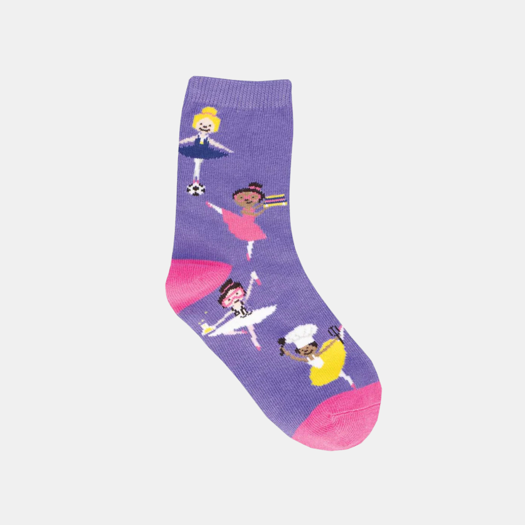 Socksmith | Socks Kids Girl Power - Purple 4-7 years | Shut the Front Door