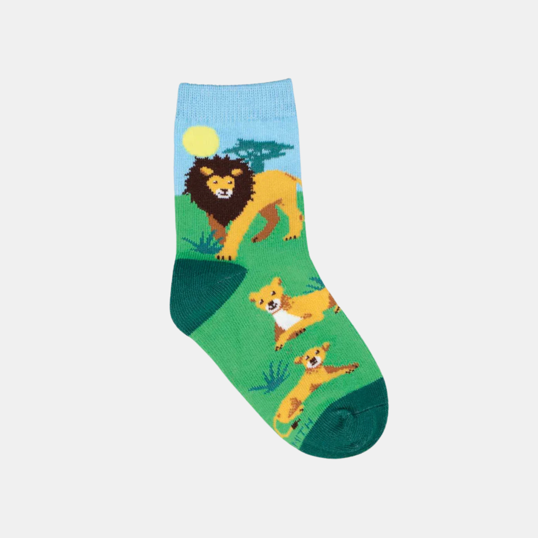 Socksmith | Socks Kids Lounging Lions - Blue 4-7 years | Shut the Front Door