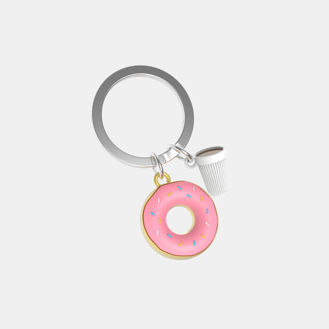 Stellar Haus | Donut & Coffee Keychain | Shut the Front Door