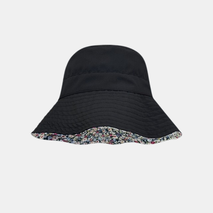 Antigone | Sadie Reversible Bucket Hat - Black/Floral | Shut the Front Door