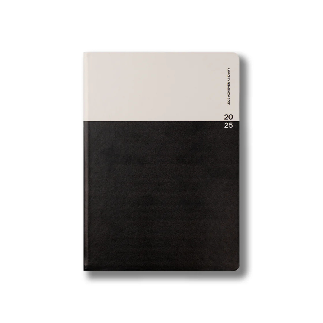 Any Day Now | 2025 The Achiever Diary A5 - White/Black | Shut the Front Door