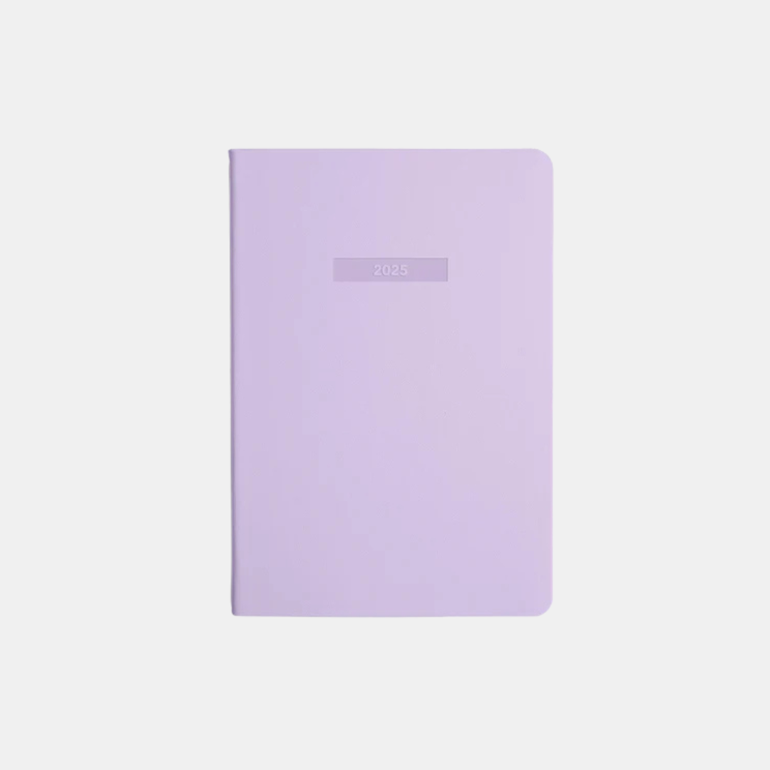 Mi Goals | 2025 Classic Weekly Spread Diary A5 - Lilac | Shut the Front Door