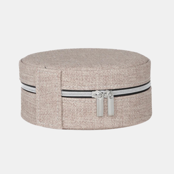 Antigone | Sofia Round Jewellery Box - Beige | Shut the Front Door