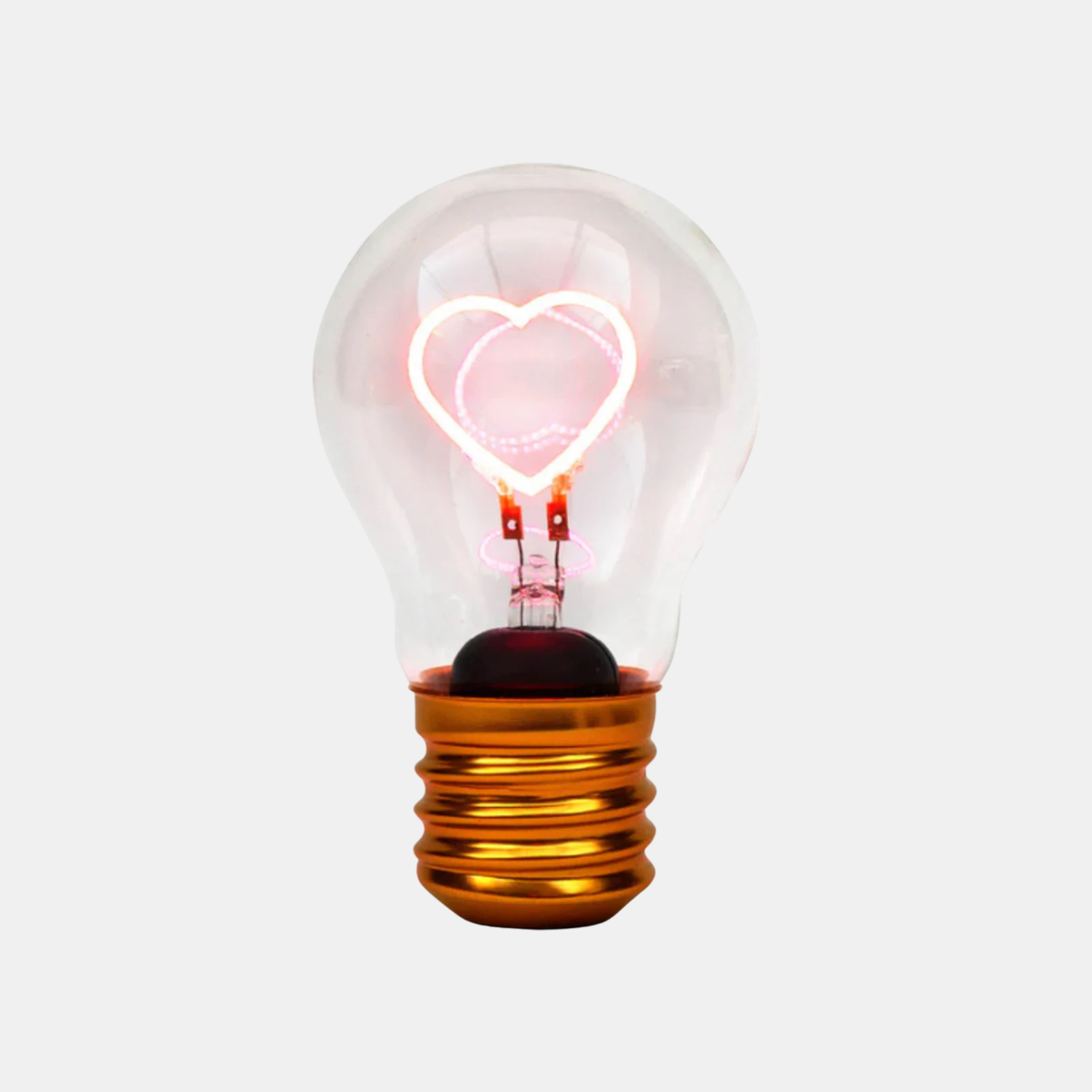 Stellar Haus | Pink Heart Lightbulb Lamp USB Recharge | Shut the Front Door