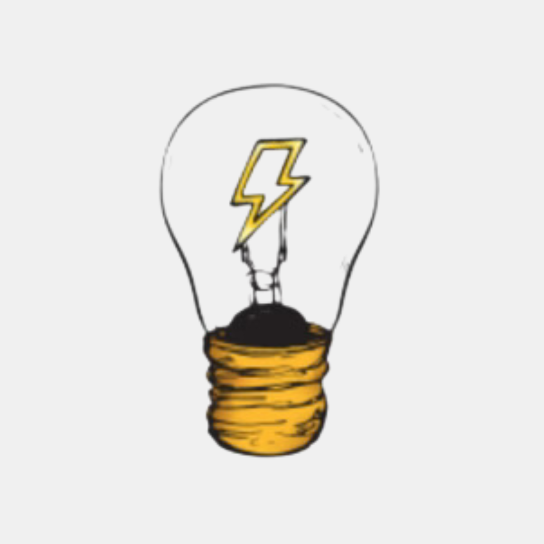 Stellar Haus | Lightning Bolt Lightbulb Lamp USB Recharge | Shut the Front Door