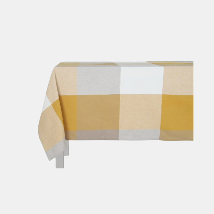 Raine & Humble | Giant Check Tablecloth - Mustard | Shut the Front Door