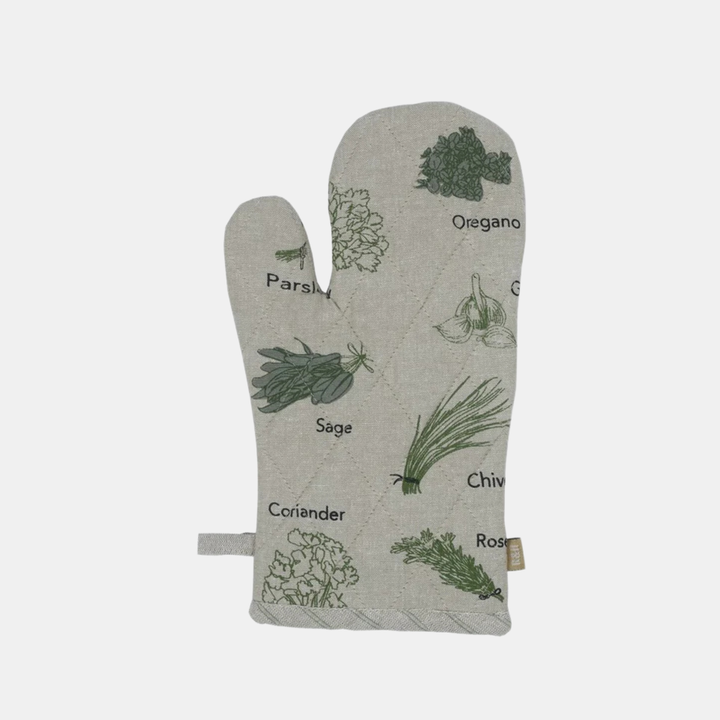 Raine & Humble | Herb Print Oven Glove - Olive | Shut the Front Door