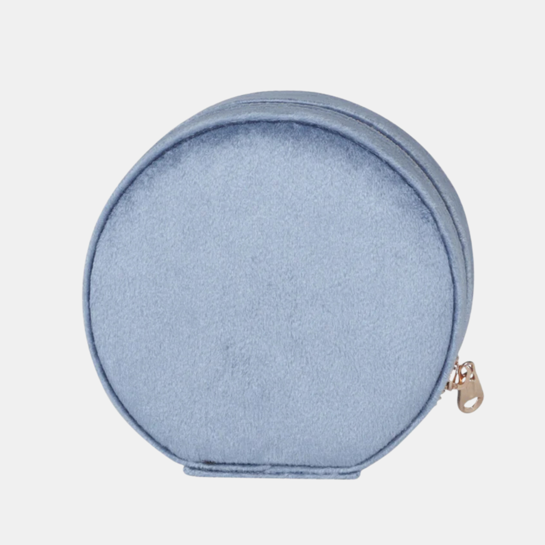 Antigone | Brydie Round Jewellery Box - Blue | Shut the Front Door