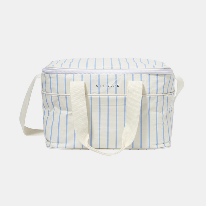 Sunnylife | Cooler Bag - Le Weekend Mid Blue-Cream | Shut the Front Door