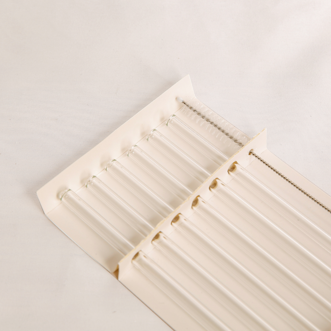 Antigone | Reusable Glass Straws Set 6 - Straight Clear | Shut the Front Door