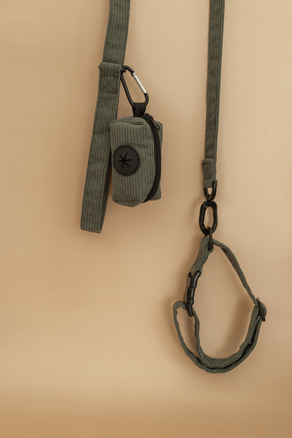 Antigone | Pet Leash Cordroy Green - Large | Shut the Front Door