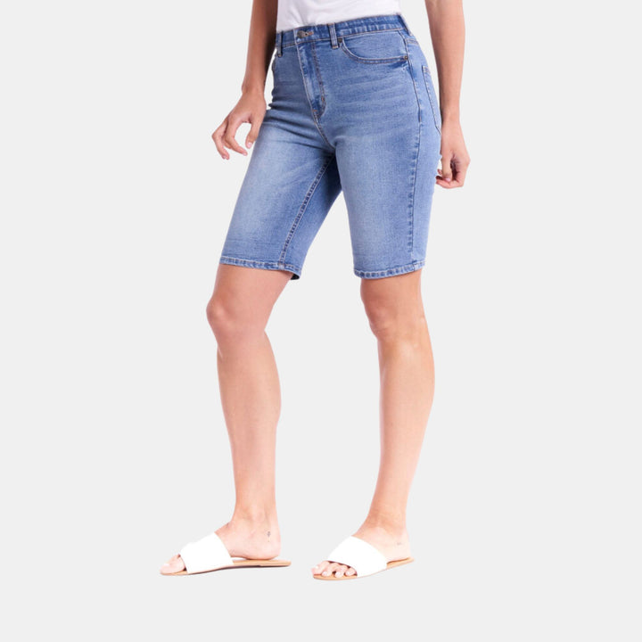 Betty Basics | Debbie Denim Jogger Shorts - Denim Blue | Shut the Front Door