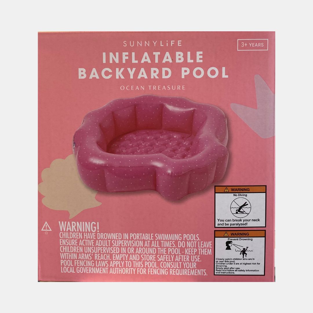 Sunnylife | Inflatable Backyard Pool Ocean Treasure - Rose | Shut the Front Door