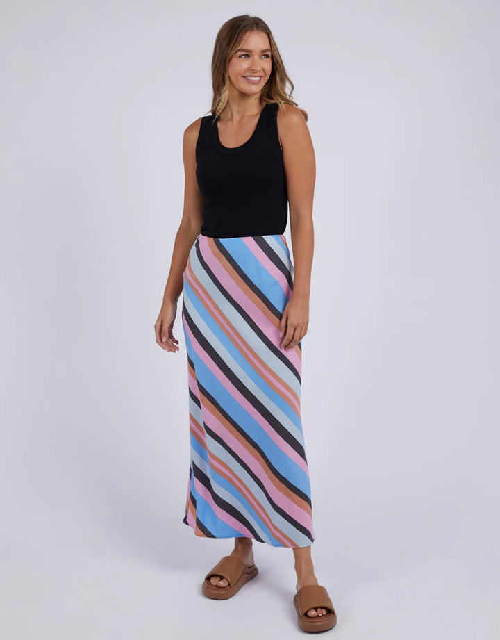 Foxwood | Gazelle Stripe Skirt - Strawberry | Shut the Front Door