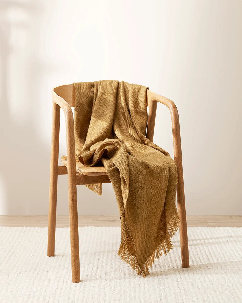 Baya | Altona (Wool Blend) Throw 130x170cm - Cumin | Shut the Front Door