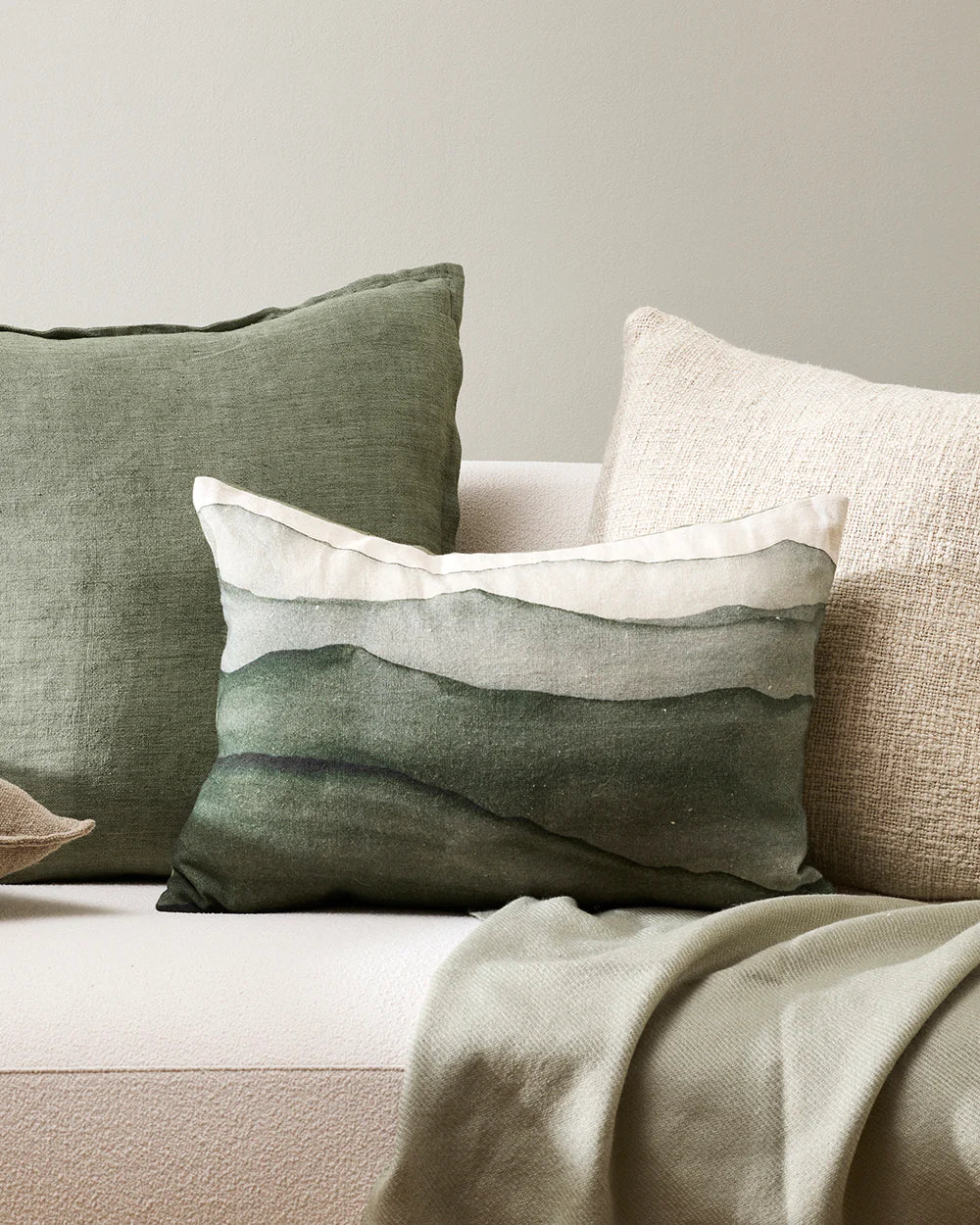 Baya | Aurelia Cushion 35x50cm - Sage | Shut the Front Door