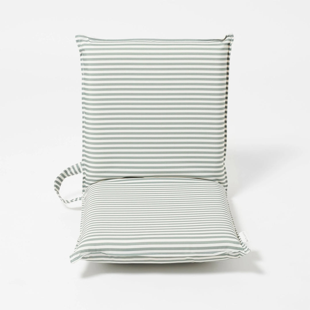 Sunnylife | Folding Seat - The Vacay Olive Stripe | Shut the Front Door