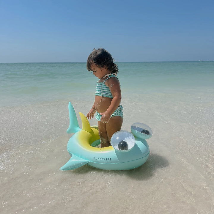 Sunnylife | Kids Tube Pool Ring - Salty the Shark Multi | Shut the Front Door