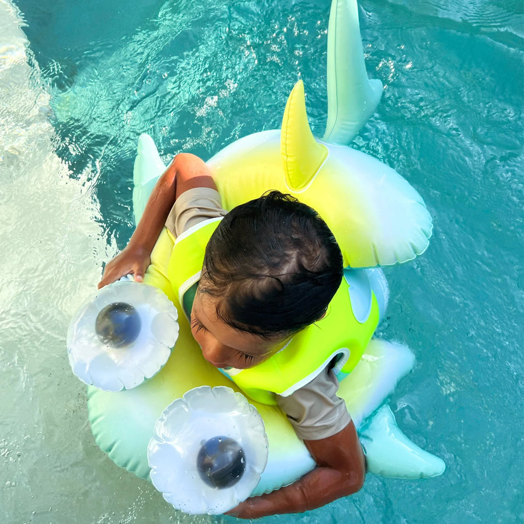 Sunnylife | Kids Tube Pool Ring - Salty the Shark Multi | Shut the Front Door