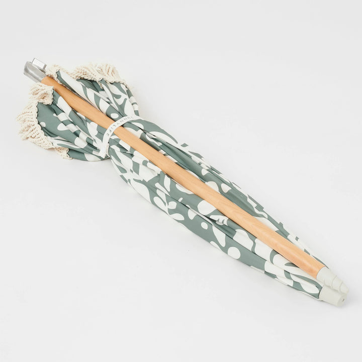 Sunnylife | Luxe Beach Umbrella - The Vacay Olive | Shut the Front Door