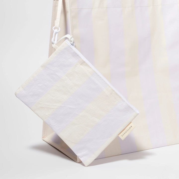 Sunnylife | Carryall Beach Bag - Rio Sun Pastel Lilac Stripe | Shut the Front Door