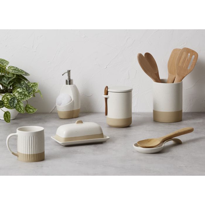 Davis & Waddell | Jenson Utensil Holder - Speckled  White | Shut the Front Door