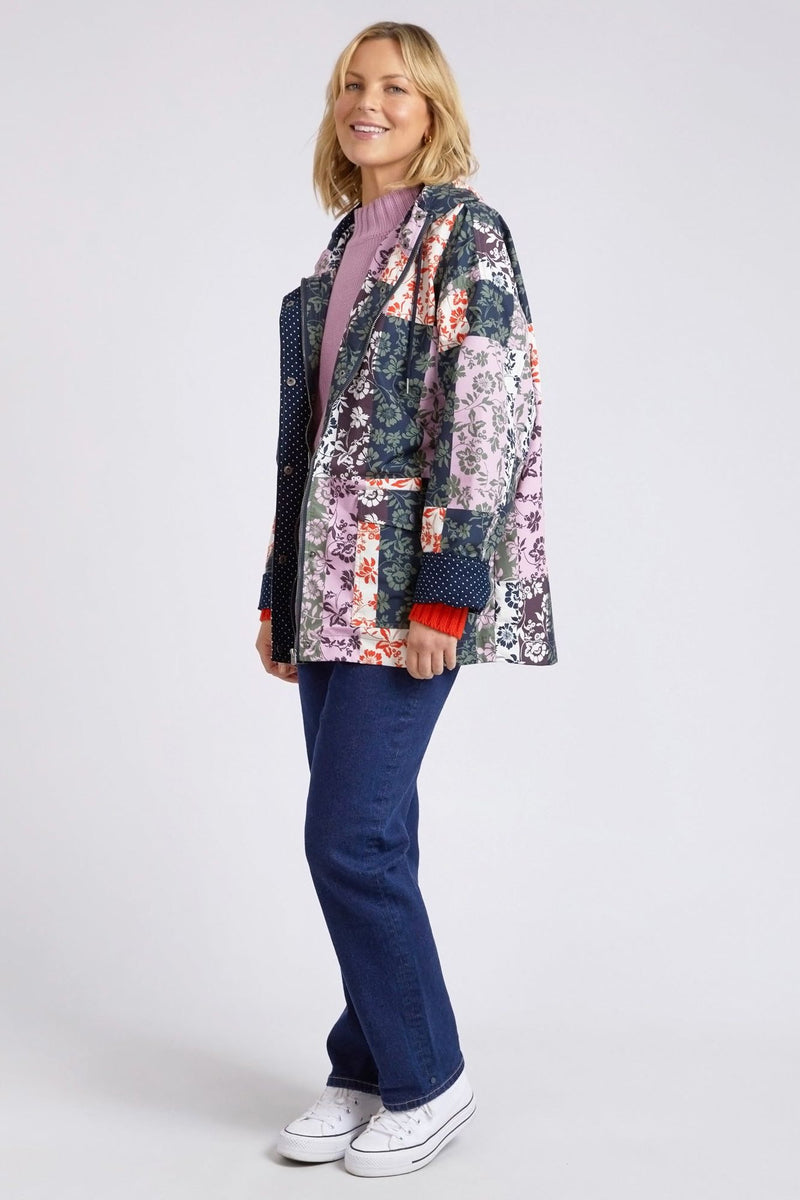 Elm Knitwear | Linear Floral Raincoat - Print | Shut the Front Door