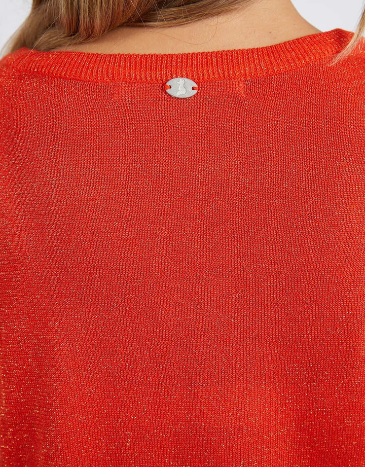 Foxwood | Alma Metallic Knit - Orange | Shut the Front Door