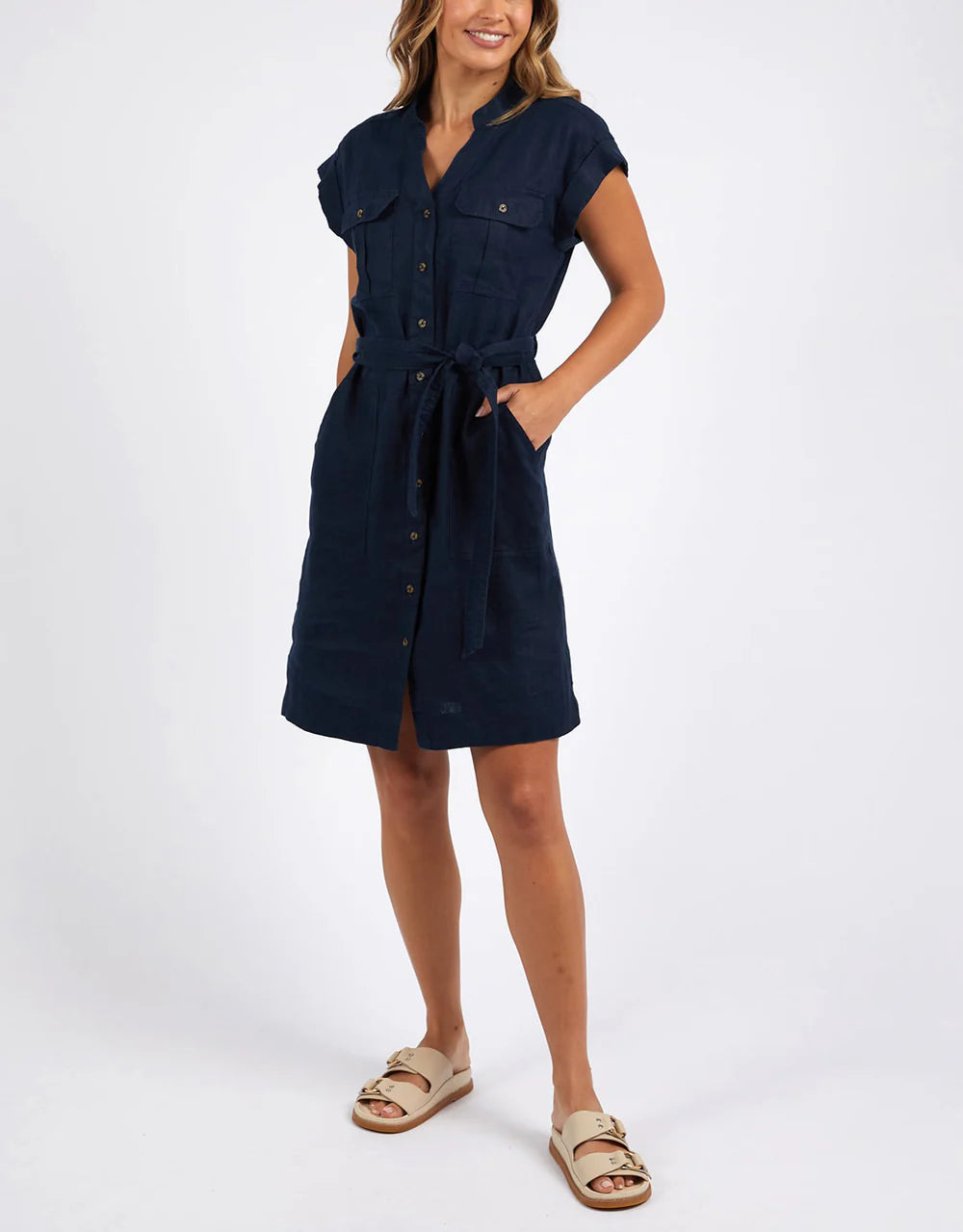 Foxwood | Harlow Dress - Navy | Shut the Front Door