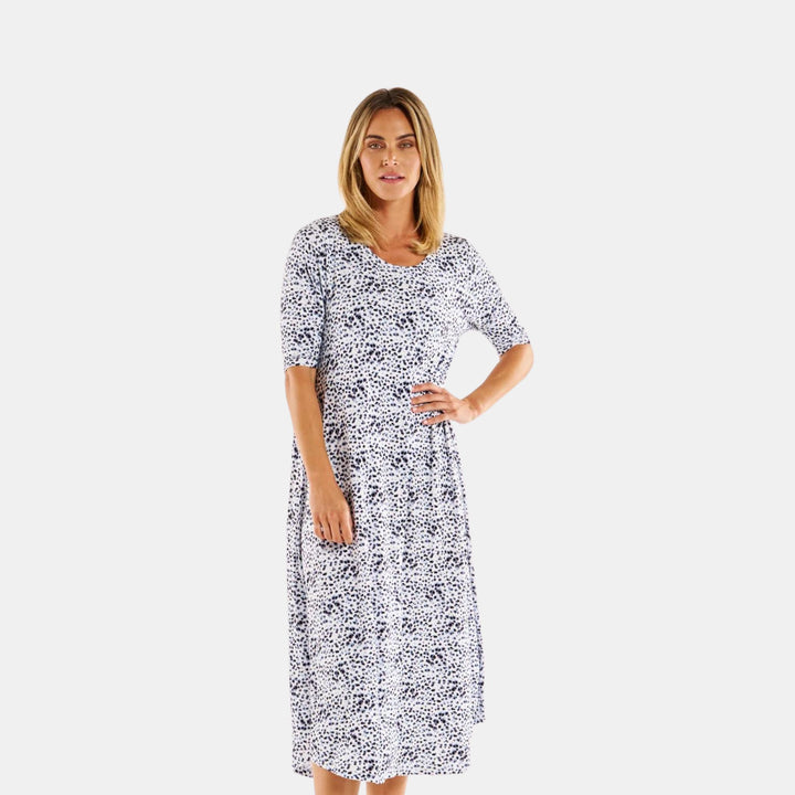 Betty Basics | Marlene Bamboo Dress - Snow Leopard | Shut the Front Door