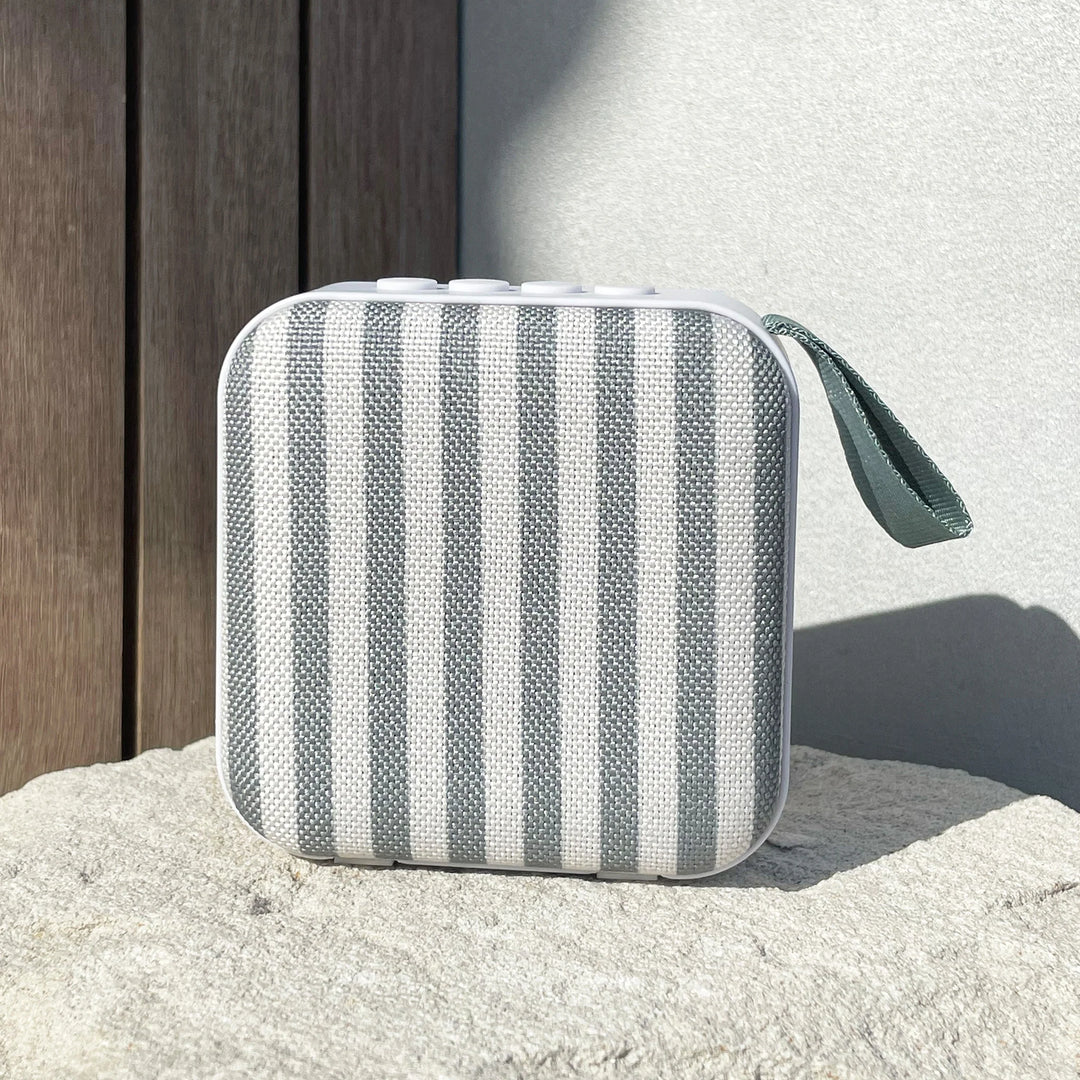 Sunnylife | Portable Travel Speaker - The Vacay Olive Stripe | Shut the Front Door