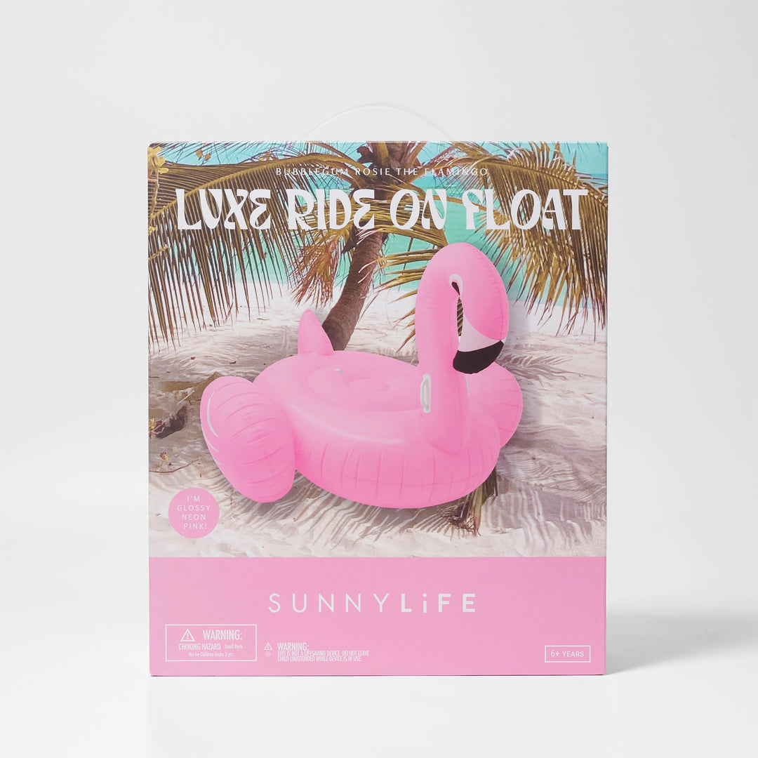 Sunnylife | Luxe Ride-On Float - Rosie the Flamingo Bubblegum Pink | Shut the Front Door