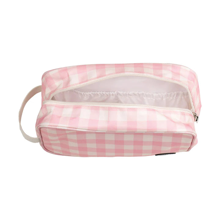 Kollab | Holiday Travel Bag - Candy Pink Check | Shut the Front Door