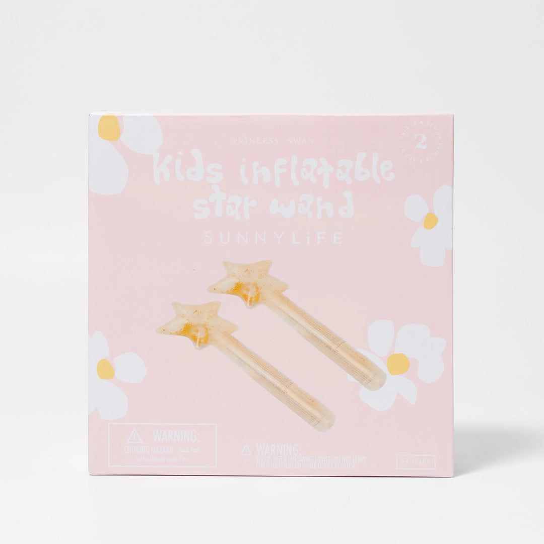 Sunnylife | Kids Inflatable Star Wand - Princess Swan Gold S2 | Shut the Front Door