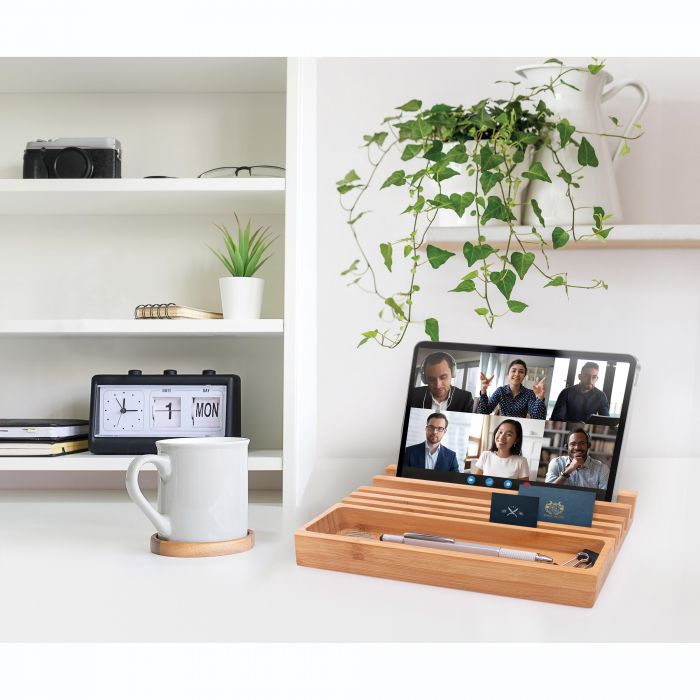 IS Gifts | Bamboo Desk Organiser | Shut the Front Door