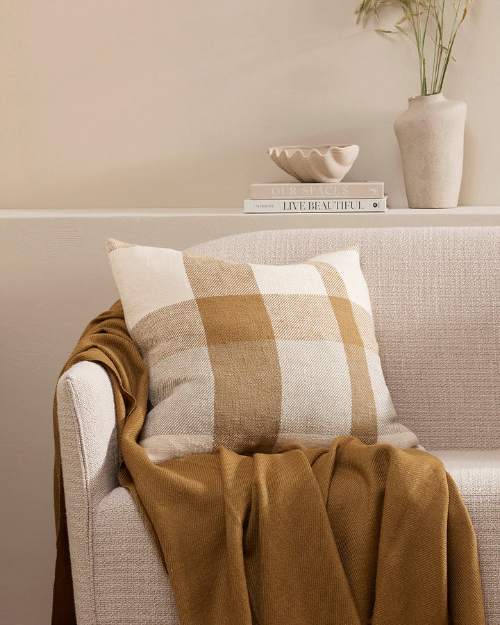 Baya | Jefferson Cushion 55x55cm - Cumin | Shut the Front Door