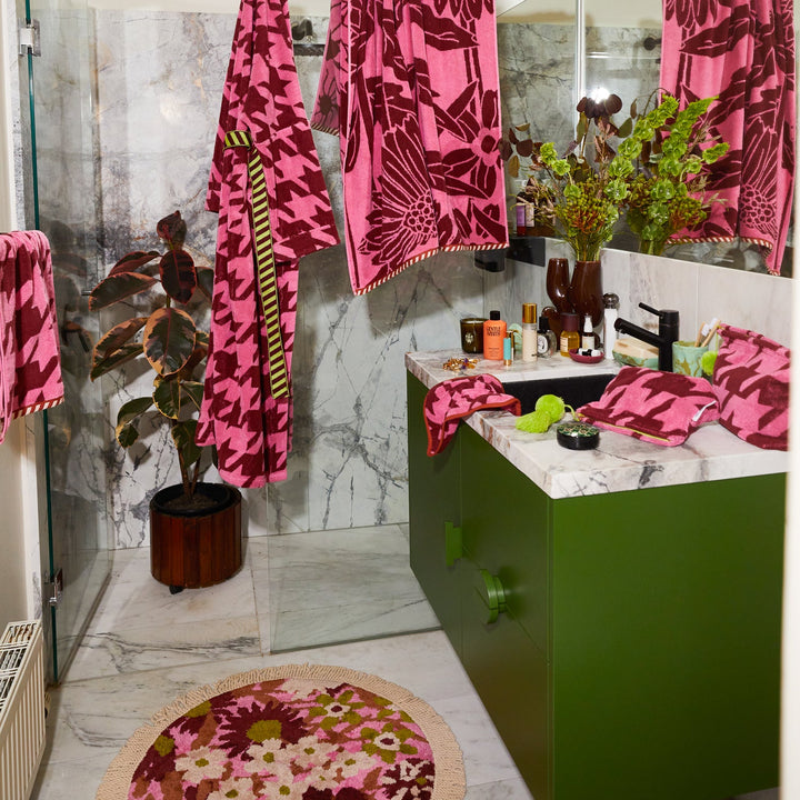 SAGE & CLARE | Zelia Waffle Face Washer - Bougainvillea | Shut the Front Door