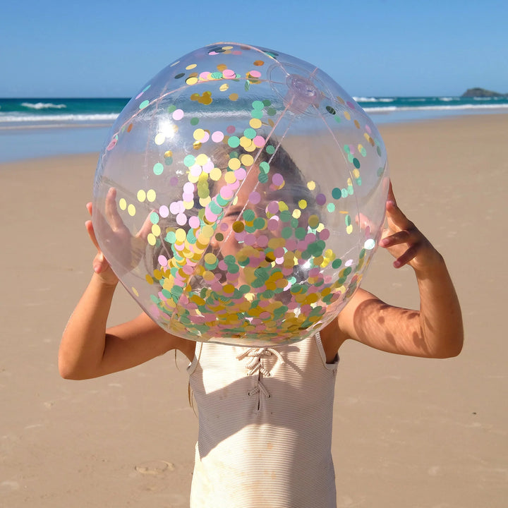 Sunnylife | Inflatable Beach Ball - Glitter Multi | Shut the Front Door