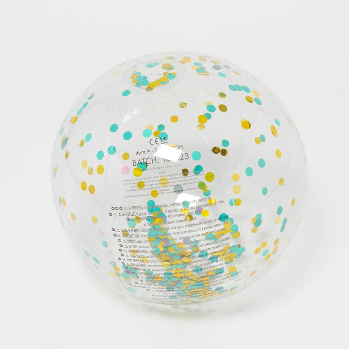 Sunnylife | Inflatable Beach Ball - Glitter Multi | Shut the Front Door