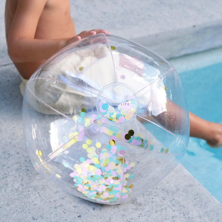 Sunnylife | Inflatable Beach Ball - Glitter Multi | Shut the Front Door