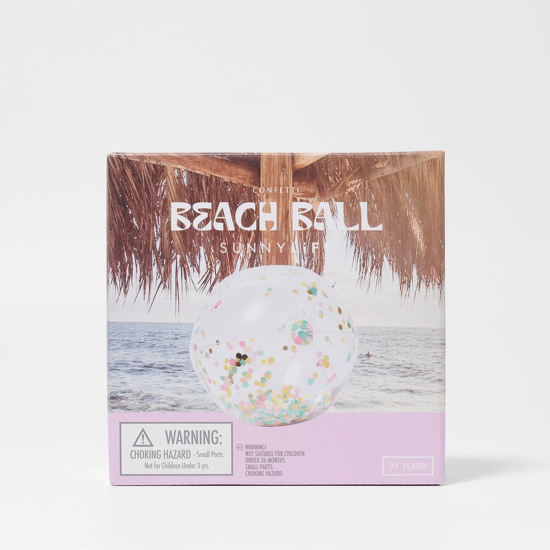 Sunnylife | Inflatable Beach Ball - Glitter Multi | Shut the Front Door