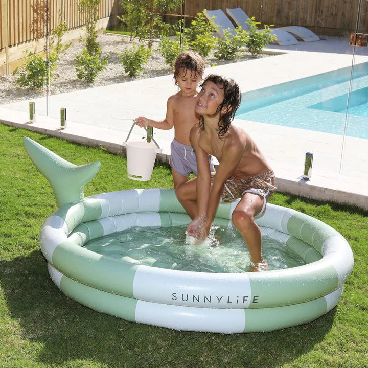 Sunnylife | Inflatable Backyard Pool Shark - Tribe Khaki | Shut the Front Door