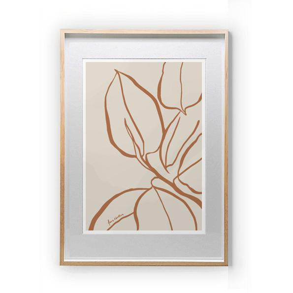 MAIKO NAGAO | Ficus Lines A4  - Sienna * Excludes Frame | Shut the Front Door