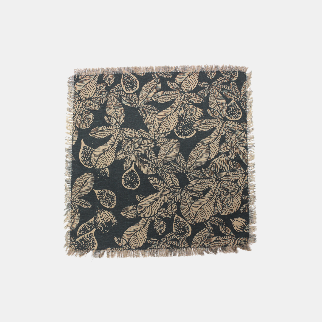 Raine & Humble | Fig Tree Napkins S/4 - Dark Slate | Shut the Front Door