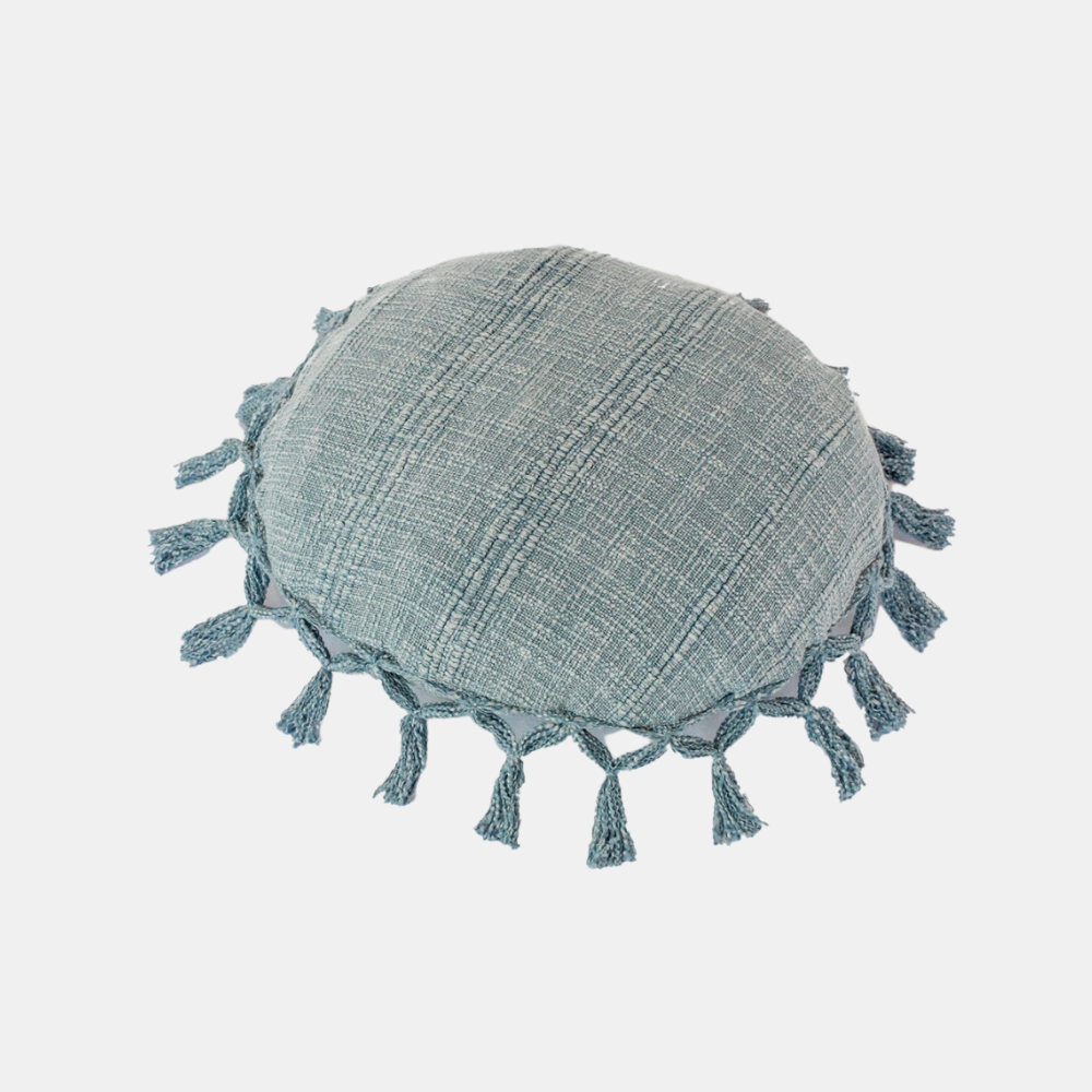 Raine & Humble | Round Kubu Cushion - Slate | Shut the Front Door