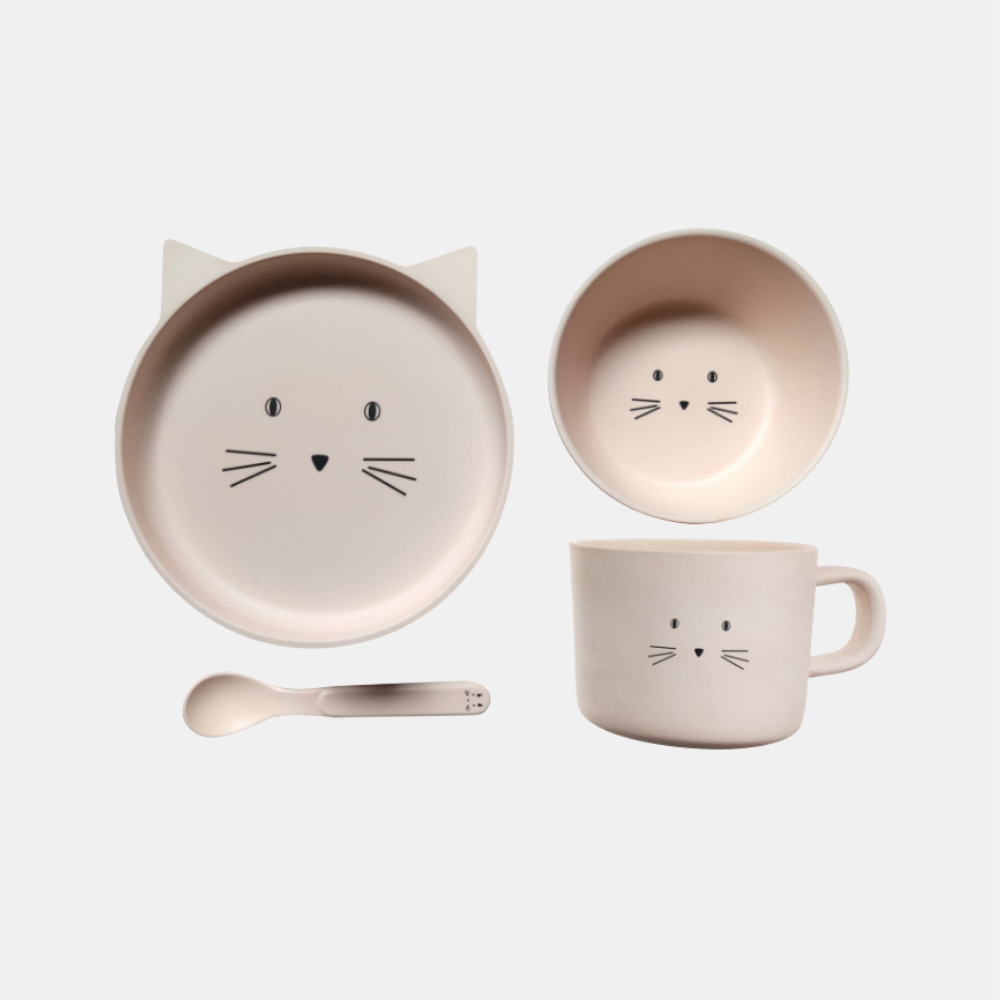 BambooWare | Kids Dining Set - Kitten | Shut the Front Door