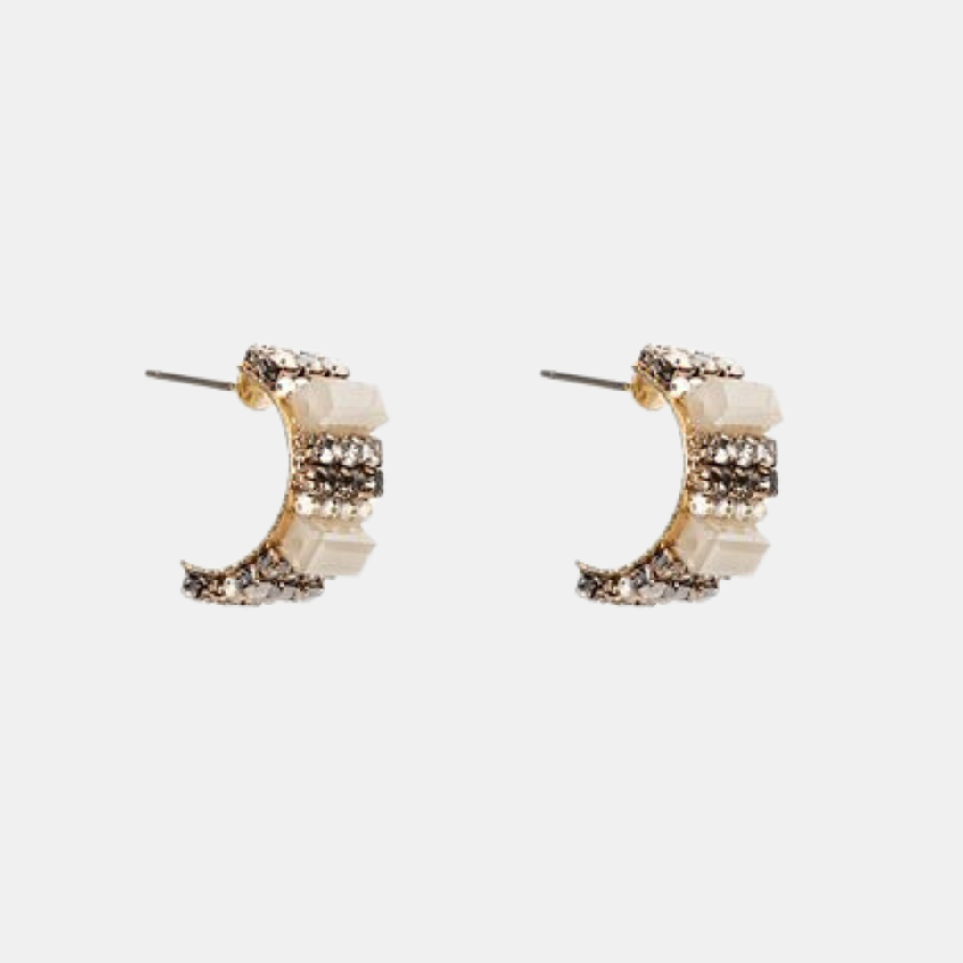 Antler NZ | Crystal Earring - White | Shut the Front Door